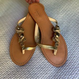 Rare Coach Studded Thong Sandals